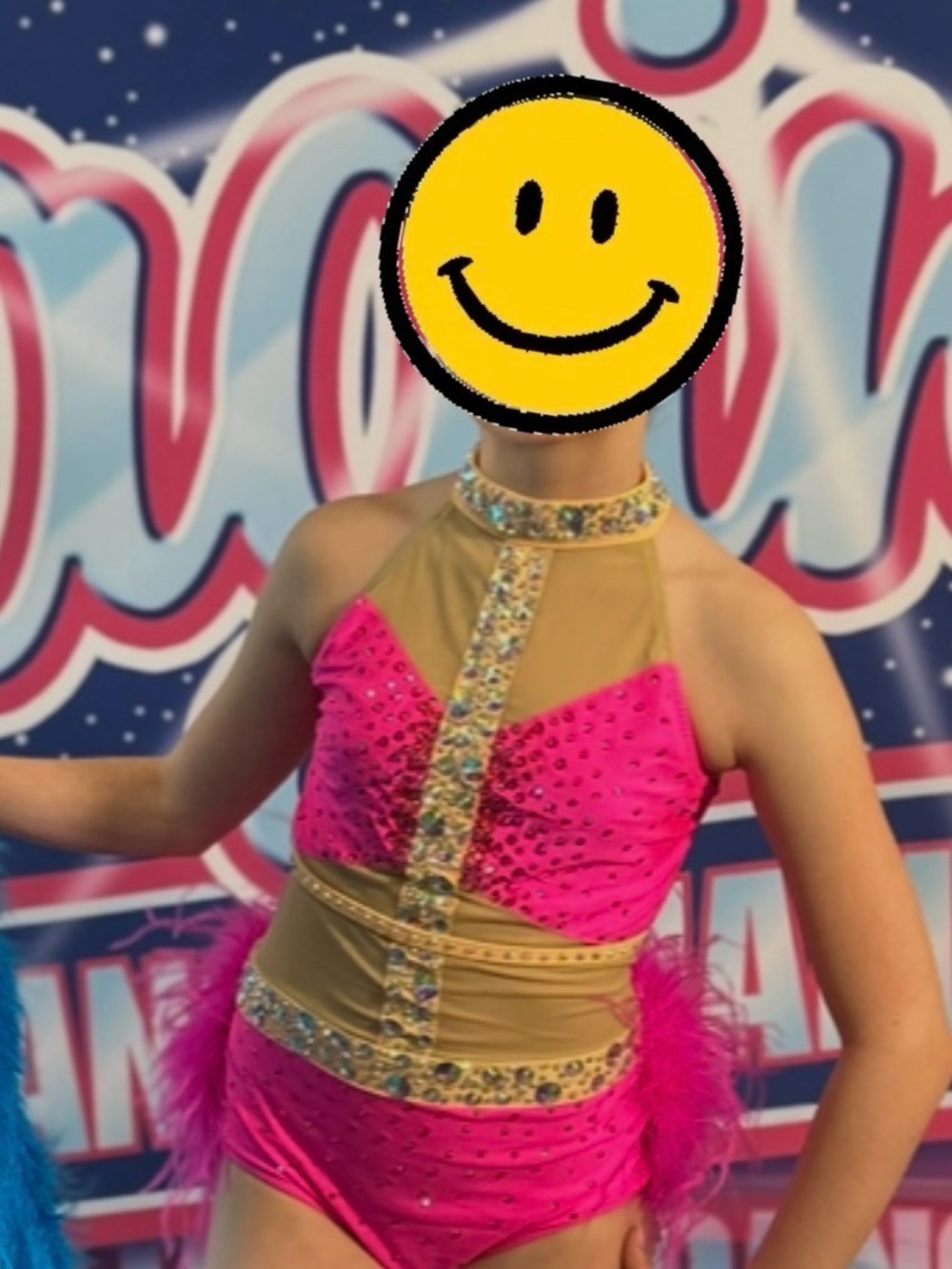 Glamour-Hot Pink Dance Costume-adult small